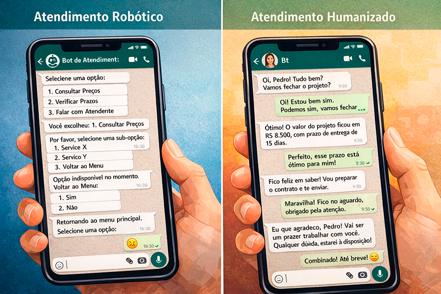 Chatbot humanizado no WhatsApp: quando ajuda e quando atrapalha o atendimento