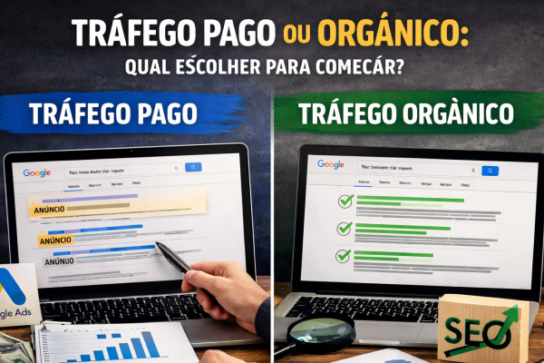 Comparação entre tráfego pago e tráfego orgânico para atrair mais clientes e gerar resultados no marketing digital